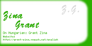 zina grant business card